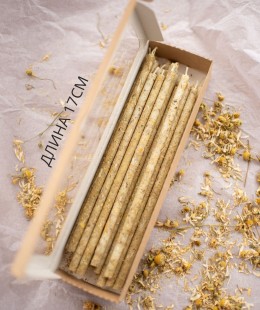 Свечи эзотерические белые с травами Свечи эзотерические белые с травами
