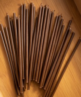 Свеча восковая коричневая, № 140