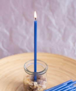 Свеча восковая синяя, № 100