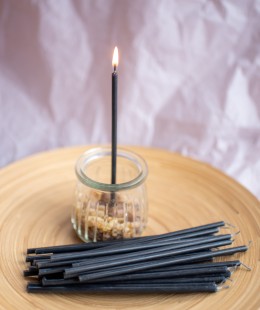 Свеча восковая черная, № 120