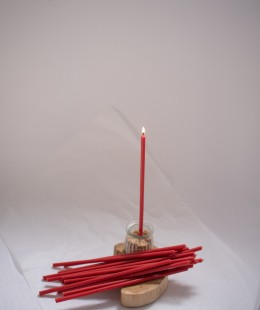 Свеча восковая красная, № 20