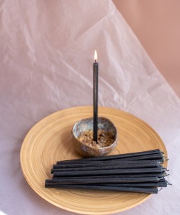 Свеча восковая черная, № 25