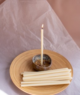 Свеча восковая белая, № 25