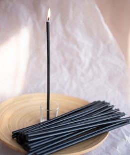 Свеча восковая черная, № 40