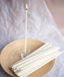 Свеча восковая белая, № 40