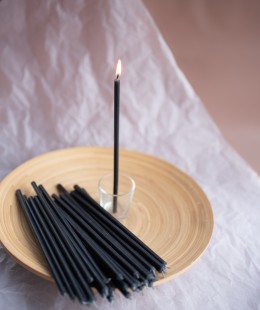 Свеча восковая черная, № 60