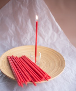 Свеча восковая красная, № 60