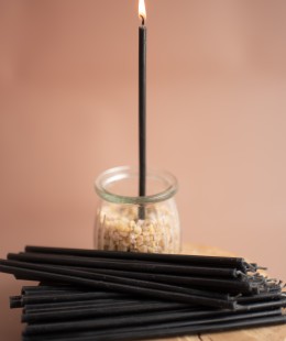 Свеча восковая черная, № 80