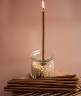 Свеча восковая коричневая, № 80