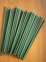 Свеча восковая зеленая, № 80