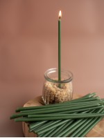 Свеча восковая зеленая, № 80