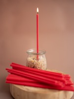 Свеча восковая красная, № 80