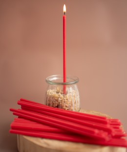 Свеча восковая красная, № 80